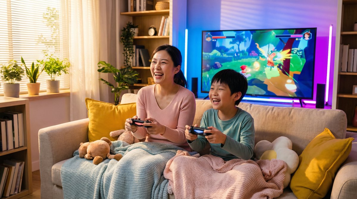 妈妈儿子家庭游戏节目视频-亲子游戏时光